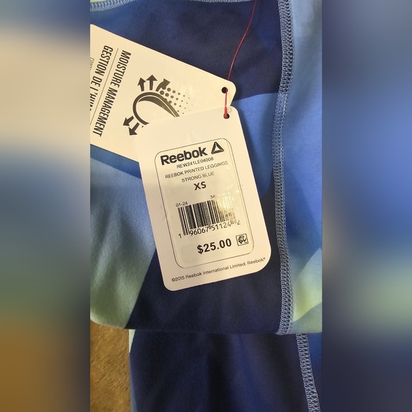 2 Reebok Women's Printed High Rise 7/8 Leggings With Side Pockets. - Picture 14 of 15